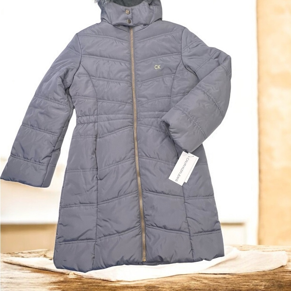 NWT CALVIN KLEIN women Grey Puffer Jacket(SizesXL)MSRP$110.00 NEW